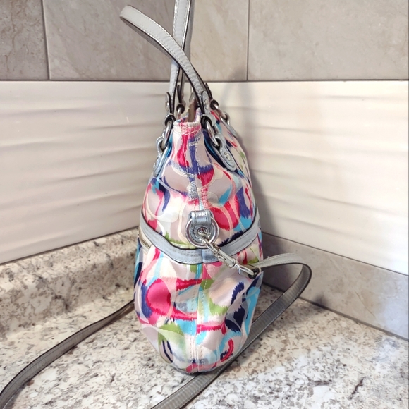 Coach Poppy Sateen Signature Monogram Crossbody Bag - Picture 7 of 13